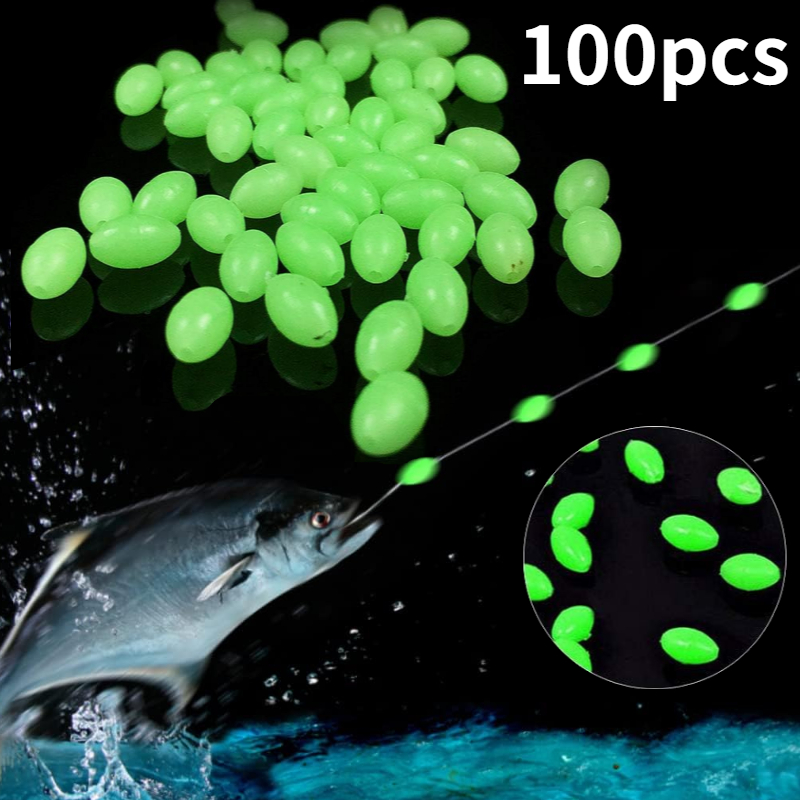 Fishing Equipment Tools - 100 pcs/lot ovale nuit lumineuse perles