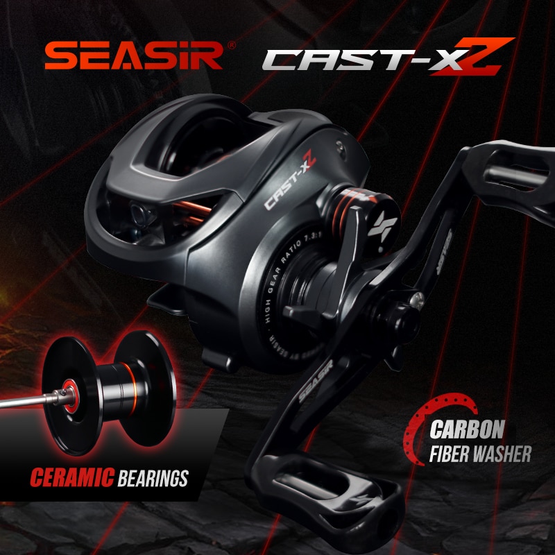 Abu Garcia Reel Max - SEASIR-Moulinet de pêche Baitcasting X2, roulement