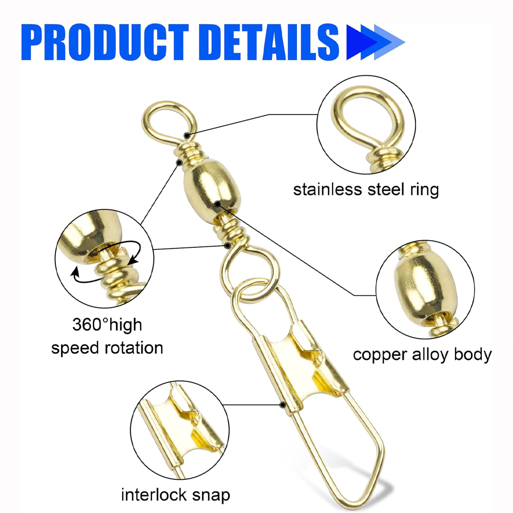 Baril de pêche pivotant en or  - Fishing Equipment Shop avis et prix