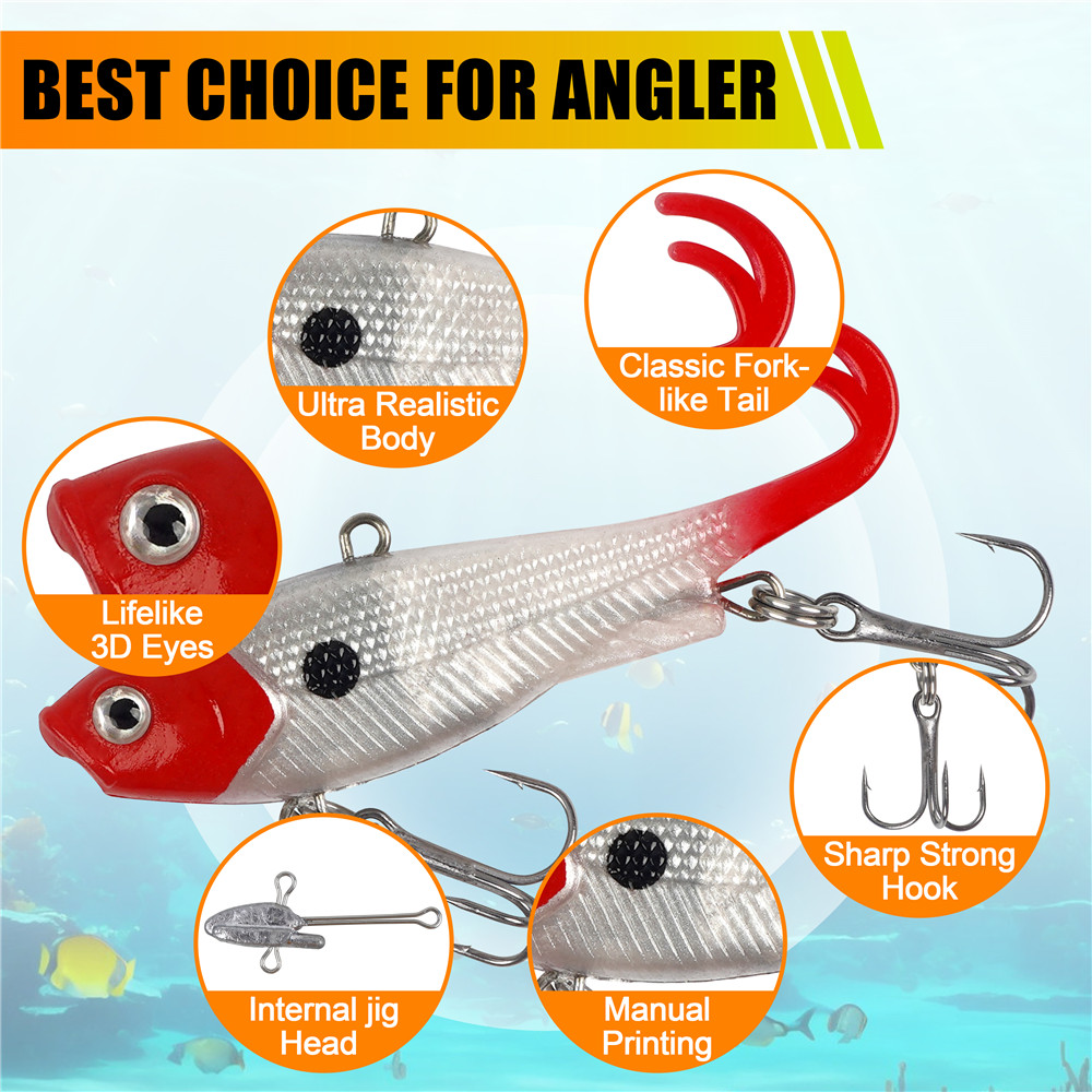 Lot de 5 leurres souples de pê - Fishing Equipment Shop avis et prix