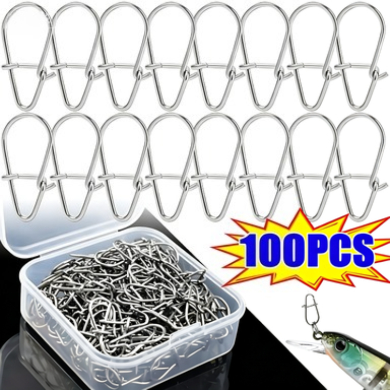 100 attaches rapides en acier  - Fishing Equipment Tools avis et prix