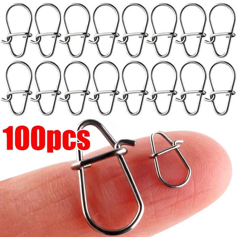 100 attaches rapides en acier  - Fishing Equipment Tools avis et prix