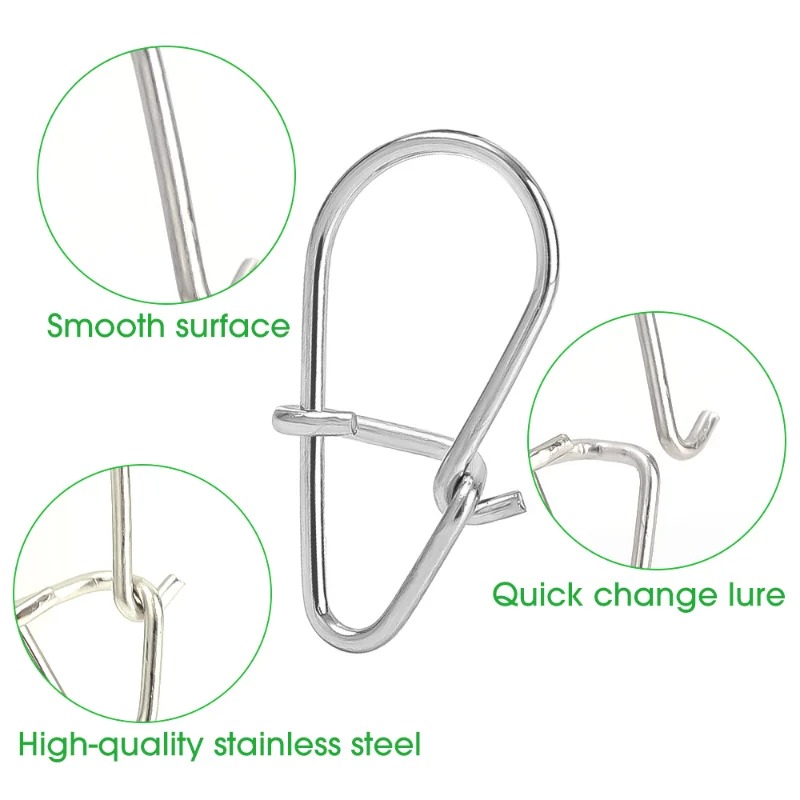 100 attaches rapides en acier  - Fishing Equipment Tools avis et prix